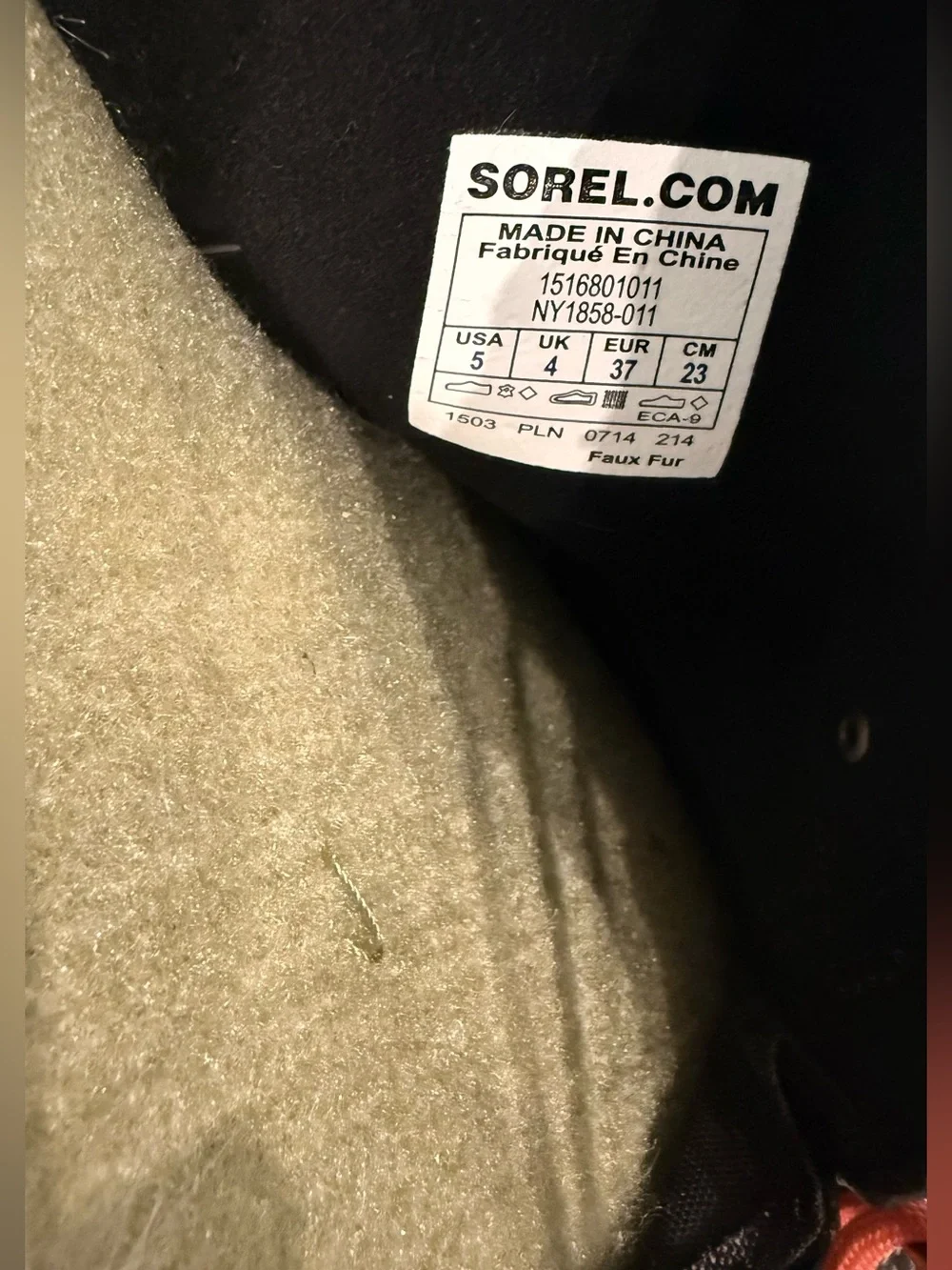 Sorel removable lining faux fur/ suede boots- waterproof. Men's 5, women's 7